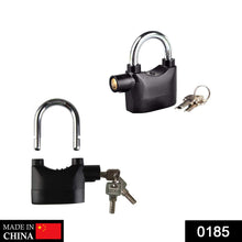 Heavy-duty security padlock with alarm for theft protection