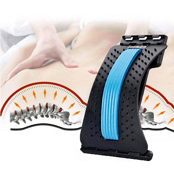 Back Pain Relief Device Back Stretcher, Spinal Curve Back Relaxation Device, Multi-Level Lumbar Region Back Support For Lower & Upper Muscle Pain Relief, Back Massager For Bed Chair & Car (1 Pc)