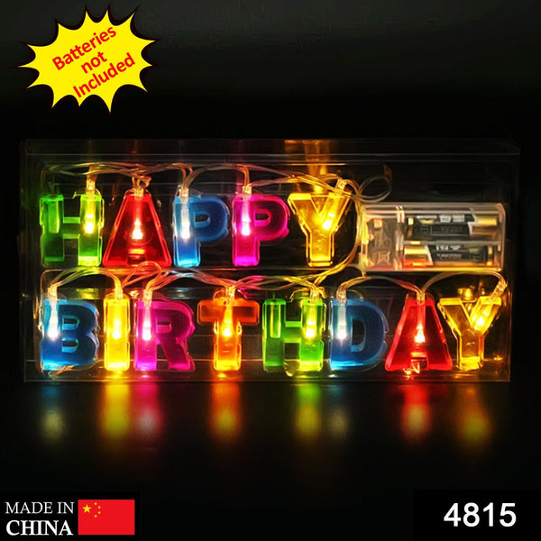 Colorful LED birthday lights, battery-operated, decorative