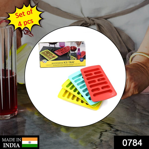 4 Pc Fancy Ice Tray used widely in all kinds of household places while making ices and all purposes.