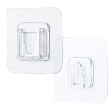 Transparent adhesive hook for hanging items, clear design