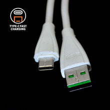 Type C cable for rapid charging.