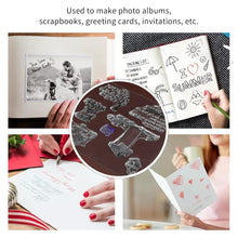 Reusable Rubber Stamp, TPR Stamp DIY Accessories Good Stamping Effect DIY Transparent Stamp Stick Repeatedly for Envelope for Diary for Invitation Letter, Photo Album Decoration for Paper Crafts (Mix Design / 1 Set)