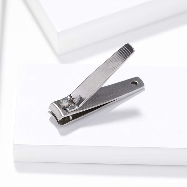 Stainless steel nail cutter, curved edges for natural fit