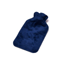 Hot water bag with plush velvet cover, rubber material