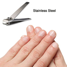 Ergonomic stainless steel nail cutter, close-up on edges