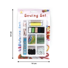 Complete sewing kit with 62 essential pieces for versatile sewing needs.