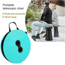 Space-saving telescopic stool with adjustable height in mixed colors