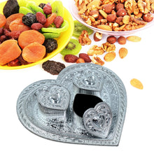 Stylish heart tray with 3 containers.