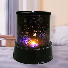 LED Projector Night Light Amazing Lamp, 3 Battery operated lamps, Rotation With the music Function, Master for Kids Bedroom Home Decoration Night Romantic Gift (Battery Not Included / 1 pc)