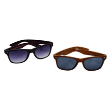 Variety of colorful sunglasses with different frame designs