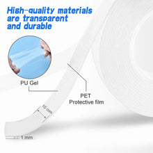 Reusable and washable double-sided gel tape