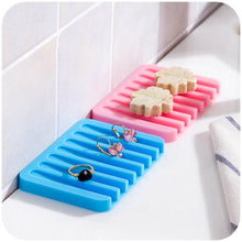 Silicone soap dish with a modern design