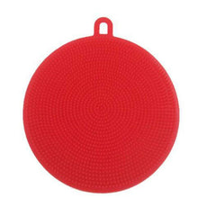 Silicone dish scrubber sponge, mildew-free, non-stick, heat resistant.