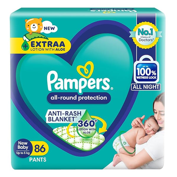 Pampers All round Protection Pants, New Born, Extra Small 86 Pants