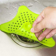 Silicone hair catcher for sinks, star-shaped and flexible