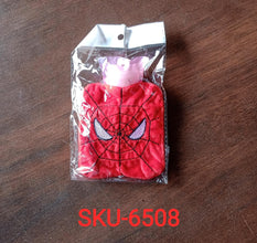 Small hot water bag with Spiderman design for relief and warmth