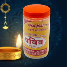 Natural Bhimsheni Camphor (Kapoor) Bhimseni Camphor Kapoor / Kapur Isoborneol Flakes Jar 100gm